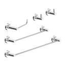 Ver imagem 1 de Kit de Acessórios para Banheiro Alto Brilho 5 Peças Grego Metal 2070at