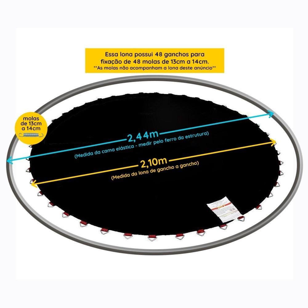 Lonas de Salto Cama Elástica Tela Pula Pula - Todas Medidas - 4