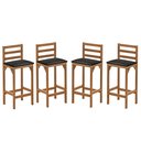 Ver imagem 1 de Kit 4 Banquetas Alta Bar Balcão Luxo Resistente Área Gourmet Sacada Pés Madeira Maciça Cor Nature