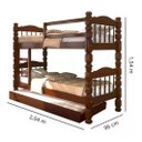 Ver imagem 4 de Cama Beliche Treliche Madeira Maciça Solteiro com Auxiliar