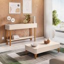 Ver imagem 2 de Mesa de Centro Liz e Aparador Fiero Off White - Hb Móveis