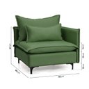 Ver imagem 4 de Sofá Modular Braço Lateral com Pé Metal Sôma CabeCasa MadeiraOriginals Verde