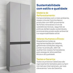 Paneleiro 4 Portas 70cm Nara CabeCasa MadeiraMadeira - 8