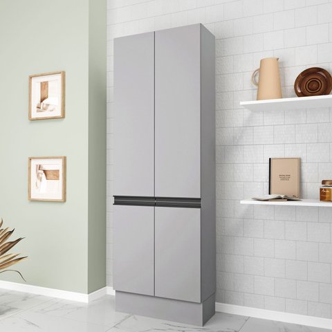 Paneleiro 4 Portas 70cm Nara CabeCasa MadeiraOriginals Cinza