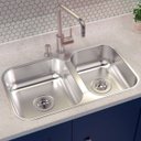 Ver imagem 1 de Cuba de Embutir Tramontina Aço Inox Polido 69x40 com 2 Cubas