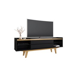 Rack Diament 160 com Nicho em Vidro para Tv até 75” - Preto - 1