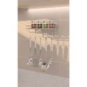 Ver imagem 2 de Porta Condimentos Inox de Parede Suporte Temperos 5 Ganchos Flat para Cozinha