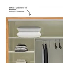 Ver imagem 5 de Guarda Roupa 2 Portas de Correr 2 Gavetas 267cm 100% MDF Off White/Freijó