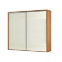 Ver imagem 3 de Guarda Roupa 2 Portas de Correr 2 Gavetas 267cm 100% MDF Off White/Freijó