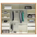 Ver imagem 2 de Guarda Roupa 2 Portas de Correr 2 Gavetas 267cm 100% MDF Off White/Freijó