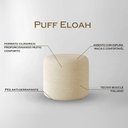 Ver imagem 2 de Kit 2 Puffs Orgânico Ello Design Sofisticado em Tecido Bouclé Italiano Bege
