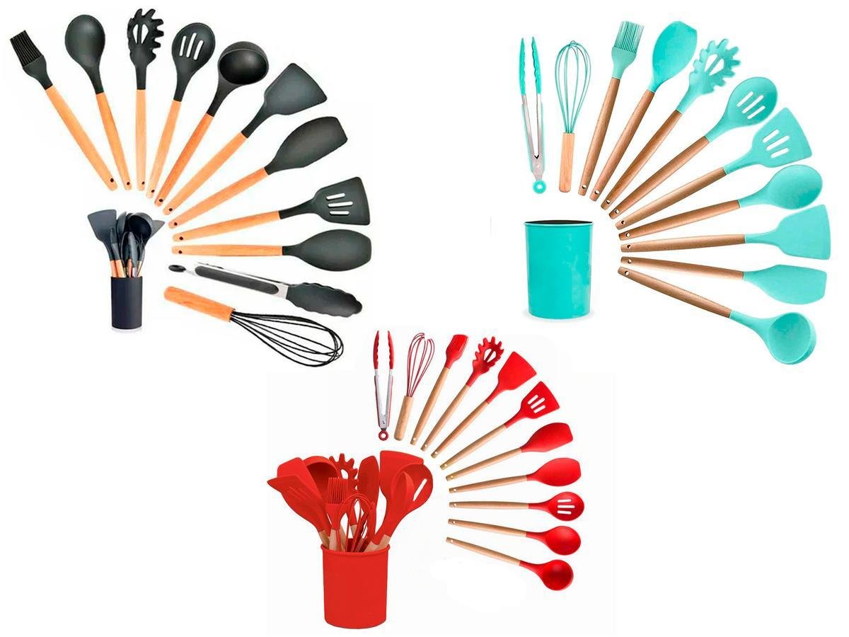 Kit Utensílios Silicone para Cozinha Premium 12 Peças - 2