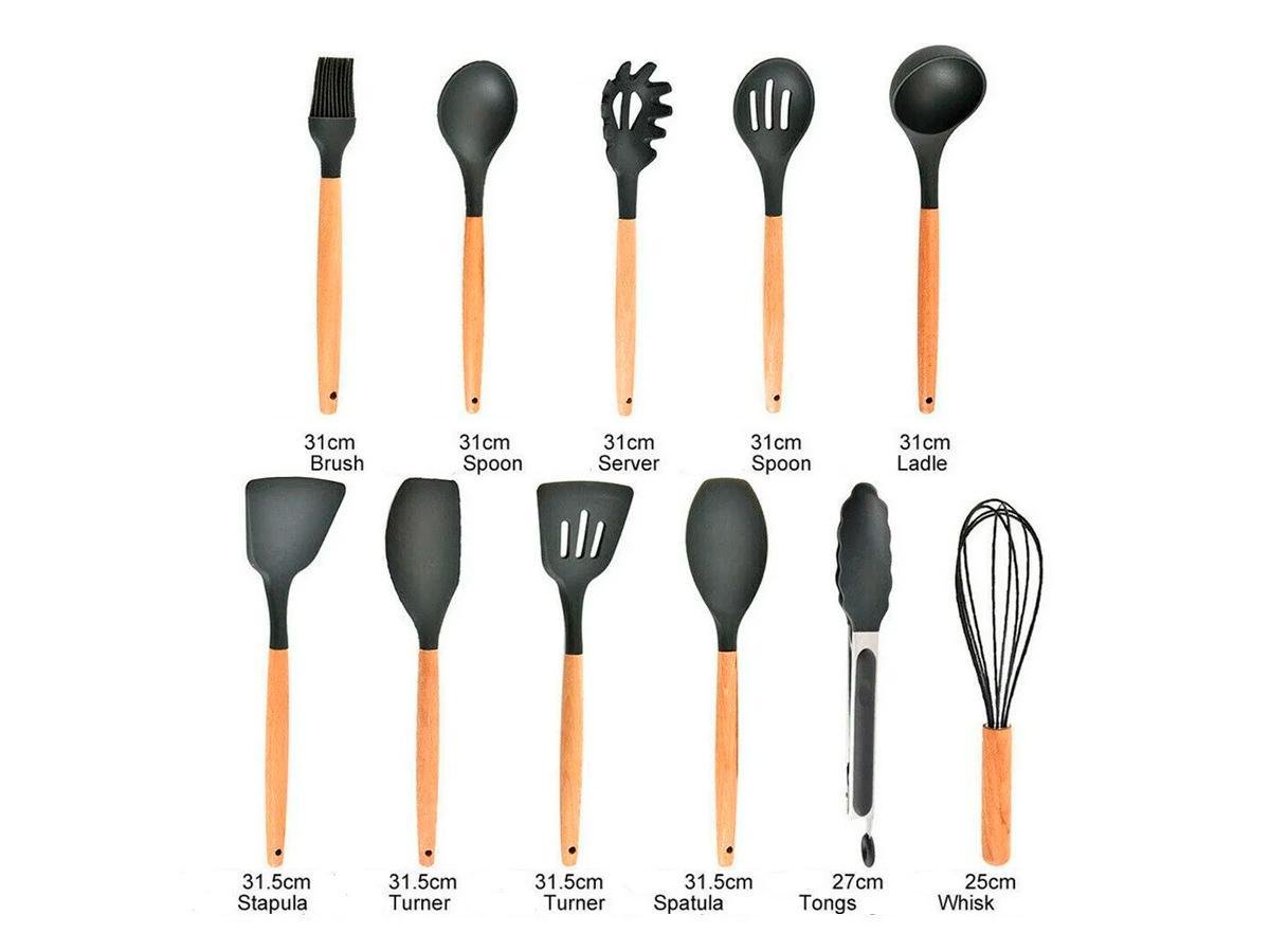 Kit Utensílios Silicone para Cozinha Premium 12 Peças - 9