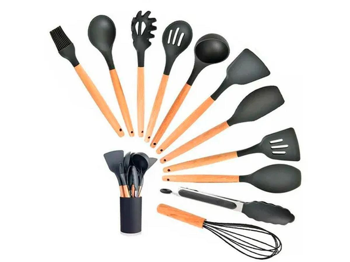 Kit Utensílios Silicone para Cozinha Premium 12 Peças - 7