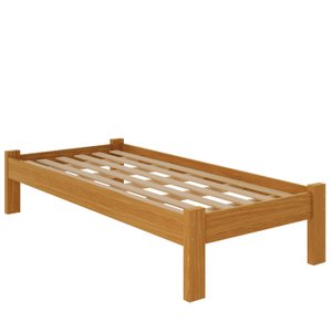 Cama Solteiro Turca New Madeira Maciça Cor Mel