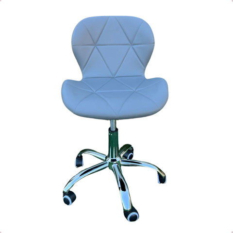 Cadeira Giratória Stilo Slin Confort com Rodado Cromado Cinza