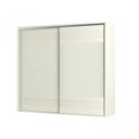Ver imagem 3 de Guarda Roupa 2 Portas de Correr 2 Gavetas 267cm 100% MDF Branco/Off White Brilho