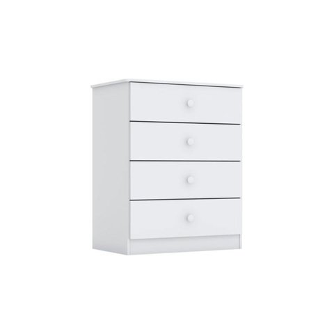 Cômoda de Quarto Labirinto 4 Gavetas Branco - Henn