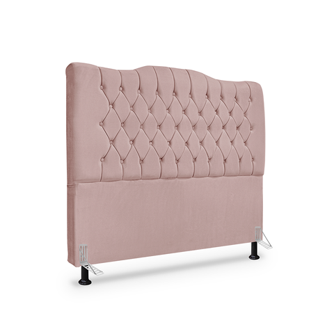 Cabeceira de Cama Box Casal 140 Cm Dunas - Veludo Rose