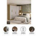 Ver imagem 3 de Conjunto Quarto de Canto Queen 4 Peças 6 Portas 5 Gavetas Paris Luciane Móveis
