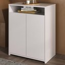 Ver imagem 2 de Balcao 2 Portas com Nicho 60 cm Branco Artany