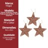 Conjunto Estrela Tridimensional Arabesco Rosê 11cm Enfeite Árvore 8 Unidades - Magizi - 4