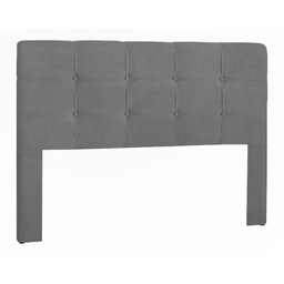 Cabeceira Cama Box Queen 1.60 Hadassa Corino Cinza Grafite - LH Móveis - 10