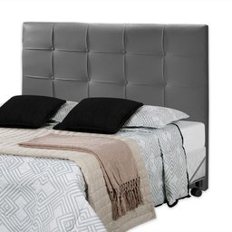 Cabeceira Cama Box Queen 1.60 Hadassa Corino Cinza Grafite - LH Móveis - 1