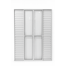 Porta Balcão 6 Folhas Aluminio Branco C/ Trinco 2,10x1,80 - 2