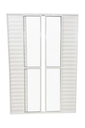 Ver imagem 5 de Porta Balcão 6 Folhas Aluminio Branco C/ Trinco 2,10x1,80