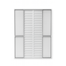 Porta Balcão 6 Folhas Aluminio Branco C/ Trinco 2,10x1,80 - 4