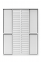 Ver imagem 4 de Porta Balcão 6 Folhas Aluminio Branco C/ Trinco 2,10x1,80