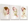 Kit 3 Quadros Estética Facial Linhas Femininas Beleza Kit 3 Laminado Sala Spa - 1