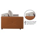 Ver imagem 7 de Estofado Retrátil 220cm com USB Urban Cobre Bege/Paçoca