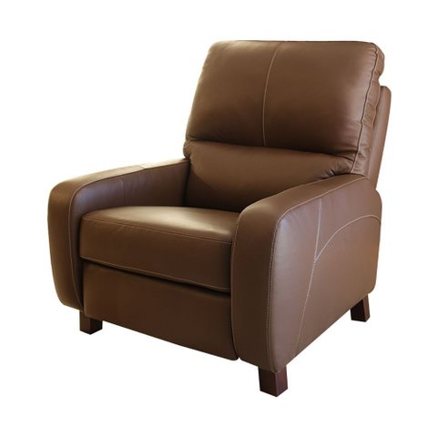 Poltrona Retrátil Reclinável Vivian 96cm Couro Café - Sallar Home