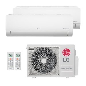 Ar-Condicionado Multi Split Inverter LG 18.000 BTUs (2x Evap HW 9.000) Quente/Frio 220V