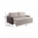 Ver imagem 3 de Estofado Retrátil 220cm com USB Urban Bege/Marrom