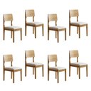 Ver imagem 1 de Kit 8 Cadeiras para Sala de Jantar com Pés Madeira Maciça Ana