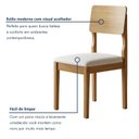 Ver imagem 5 de Kit 8 Cadeiras para Sala de Jantar com Pés Madeira Maciça Ana
