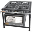 Ver imagem 1 de Fogão Industrial Tradicional 40x40 Baixa Pressão 4 Bocas com Forno Itajobi