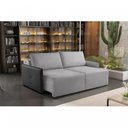 Ver imagem 1 de Estofado Retrátil 220cm com USB Urban Cinza/Preto