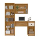 Ver imagem 3 de Mesa de Computador Escrivaninha Multiuso Coimbra Freijó Off White Moval