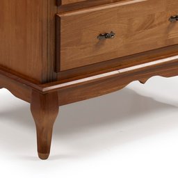 Cômoda de Madeira Maciça com 4 Gavetas Pés Luis Xv 60400 Linz Móveis - Imbuia Glazer - 3