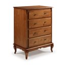 Ver imagem 1 de Cômoda de Madeira Maciça com 4 Gavetas Pés Luis Xv 60400 Linz Móveis - Imbuia Glazer