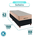 Ver imagem 2 de Kit Cama Box e Colchão Molas Ensacadas Solteiro Airflex Cinza