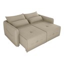 Ver imagem 3 de Sofá Cama 2 Lugares com Almofadas 205cm Celine Matrix Suede Bege