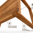 Ver imagem 4 de Mesa Rustica Jardim Baren Yescasa Marrom/Nogueira