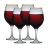 Jogo de Taças Ruvolo One Bordeaux com Filete Dourado 4 Peças 630ml - 1