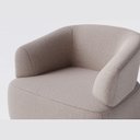 Ver imagem 3 de Poltrona Geórgia Giratória em Bouclé Sheep Gold Bege - Home Mobily