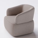 Ver imagem 5 de Poltrona Geórgia Giratória em Bouclé Sheep Gold Bege - Home Mobily